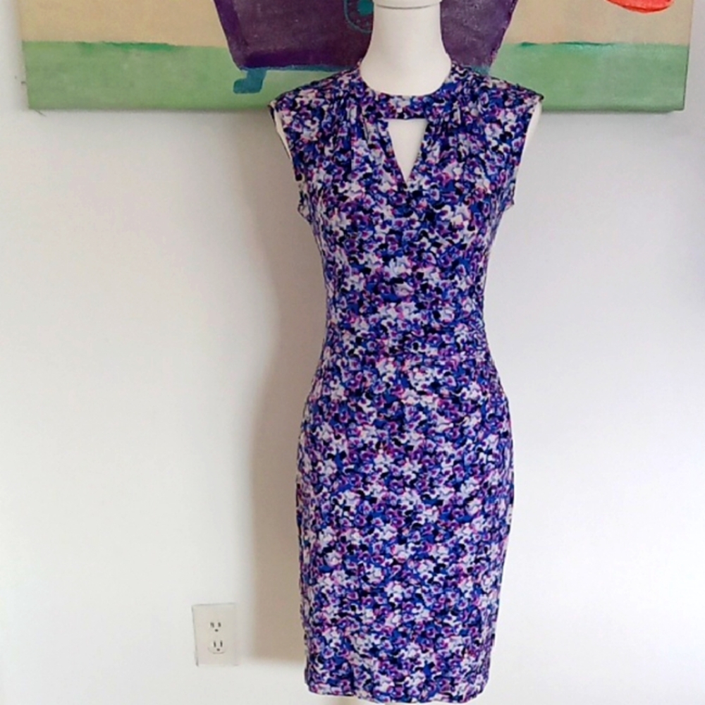 Cache Floral Blue Dress